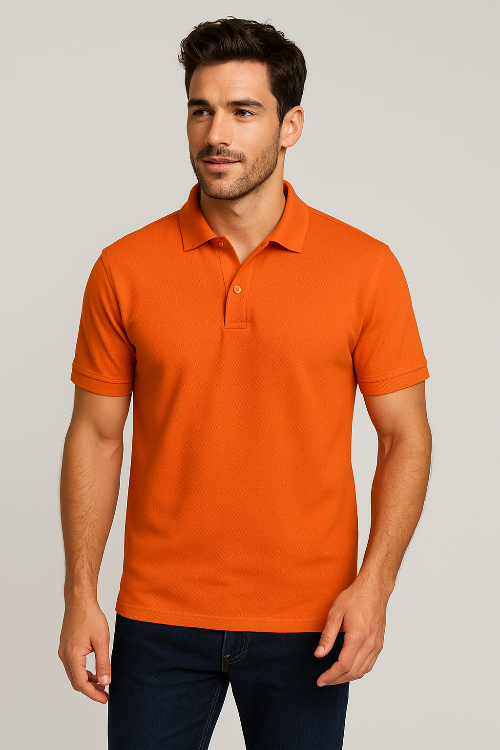 Koningsdag Polo Heren Korte Mouw (Oranje)