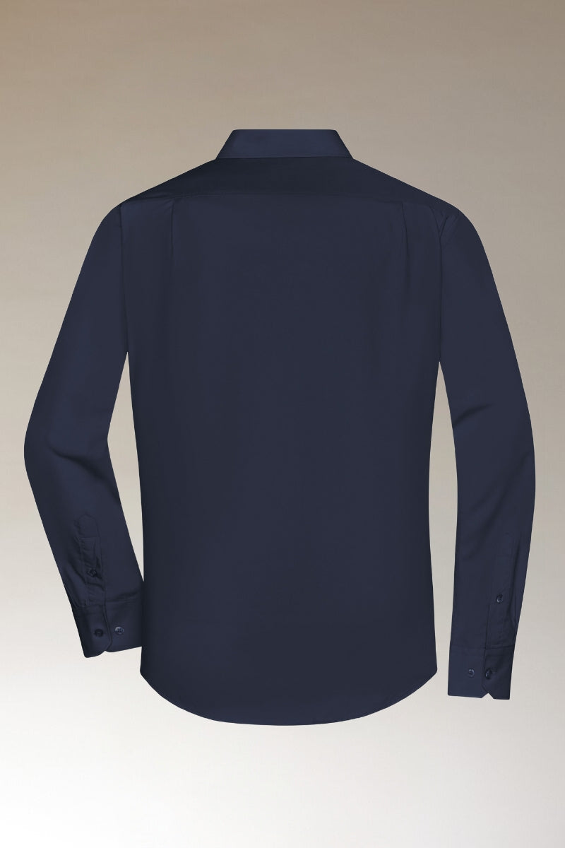 Overhemd Heren met Lange Mouw (NAVY)