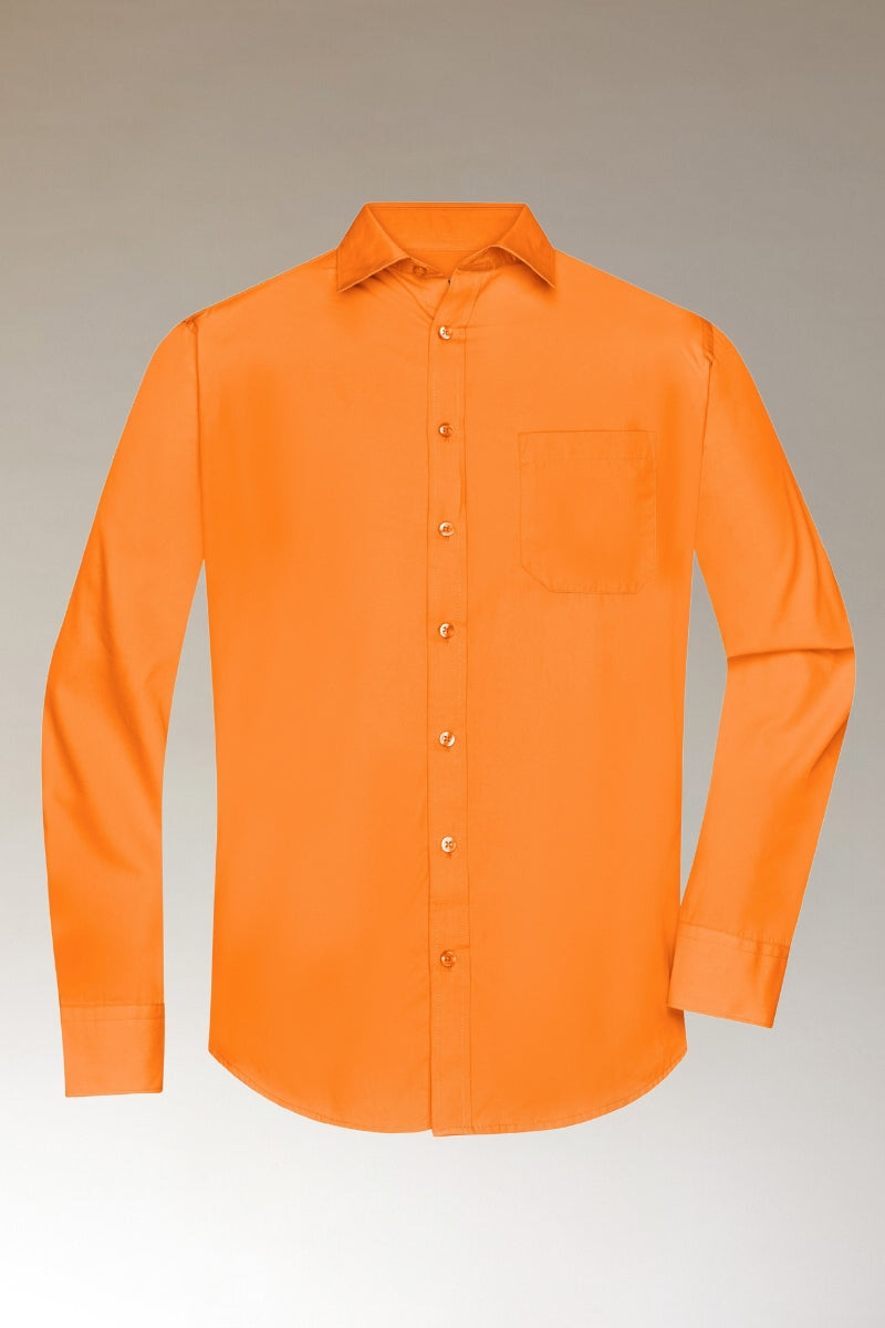 Overhemd Heren met Lange Mouw (ORANJE)