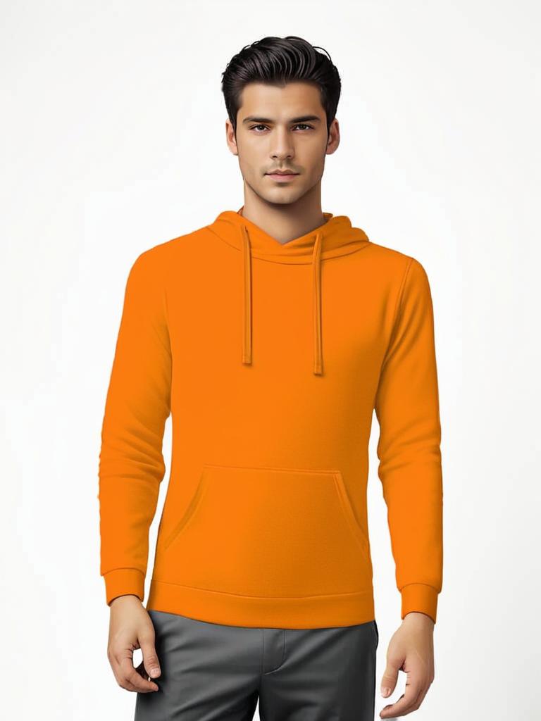Men's Hooded Sweatshirt (Orange)