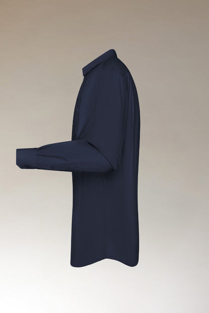 Overhemd Heren met Lange Mouw (NAVY)