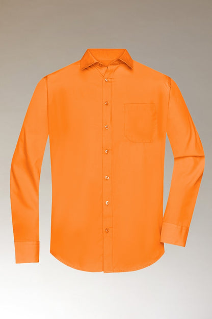 Overhemd Heren met Lange Mouw (ORANJE)
