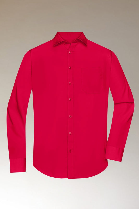 Overhemd Heren met Lange Mouw (ROOD)