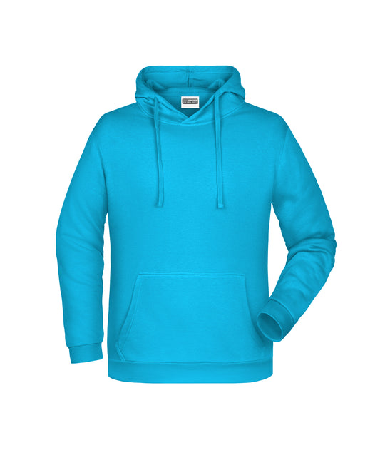 Sweatshirt met capuchon voor heren (turkoois)