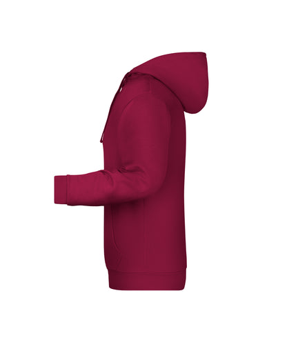 Sweatshirt met capuchon voor heren (wijn)
