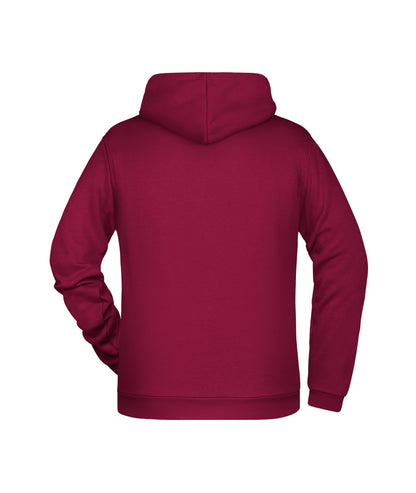 Sweatshirt met capuchon voor heren (wijn)