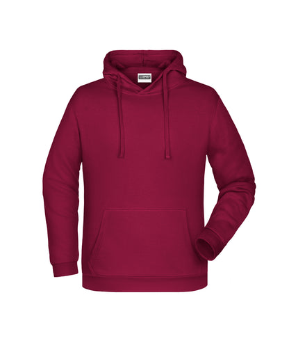 Sweatshirt met capuchon voor heren (wijn)