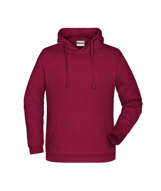 Sweatshirt met capuchon voor heren (wijn)